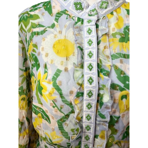 NEW CK BRADLEY annabelle maxi dress in falconer yellow and green - Picture 10 of 13